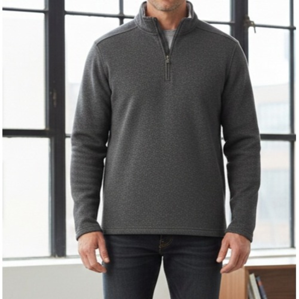 IZOD Men's 1/4 Zip Fleece Pullover Sweater Charcoal Gray Heather XLT Tall XL